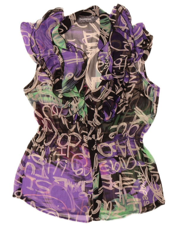Bluză cămașă cu grafică Desigual pentru femei EU 44 XL poliester multicolor
