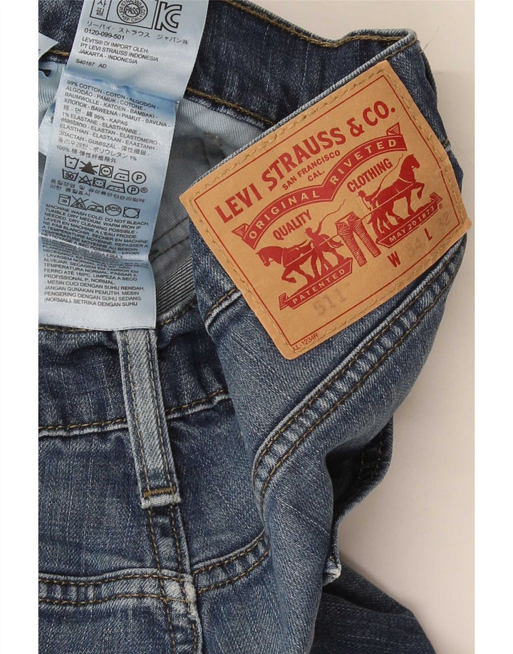 Blugi Levi's 511 Distressed Slim W34 L32 Bumbac albastru