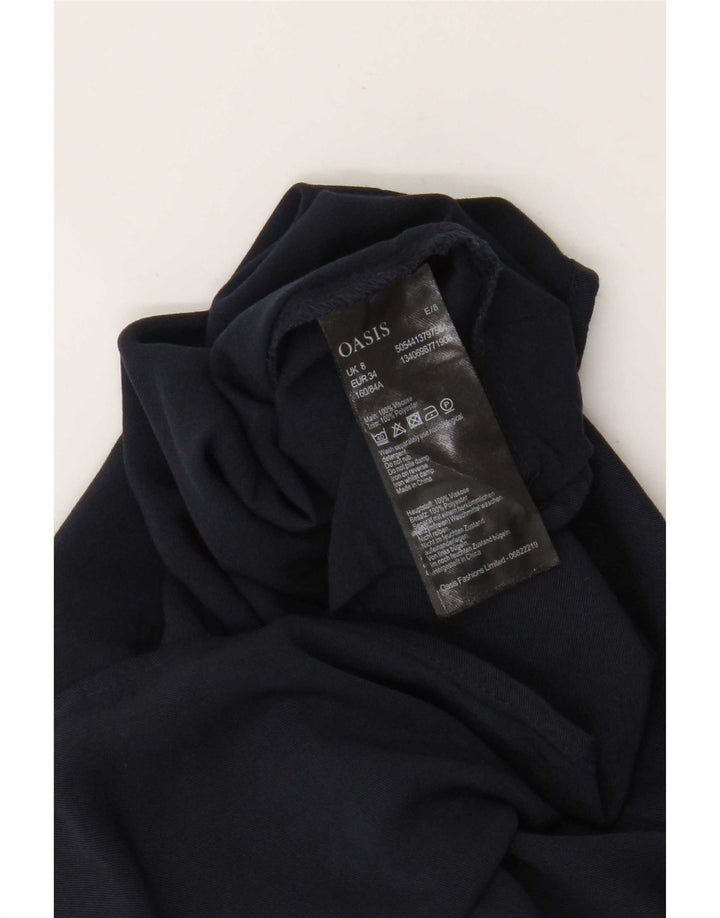 Top cu umeri decupați Oasis pentru femei UK 8 mic, bleumarin, viscoză