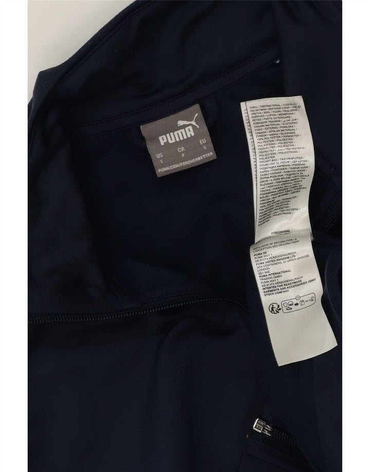 Jachetă de trening pentru bărbați Puma, din poliester color block, albastru bleumarin