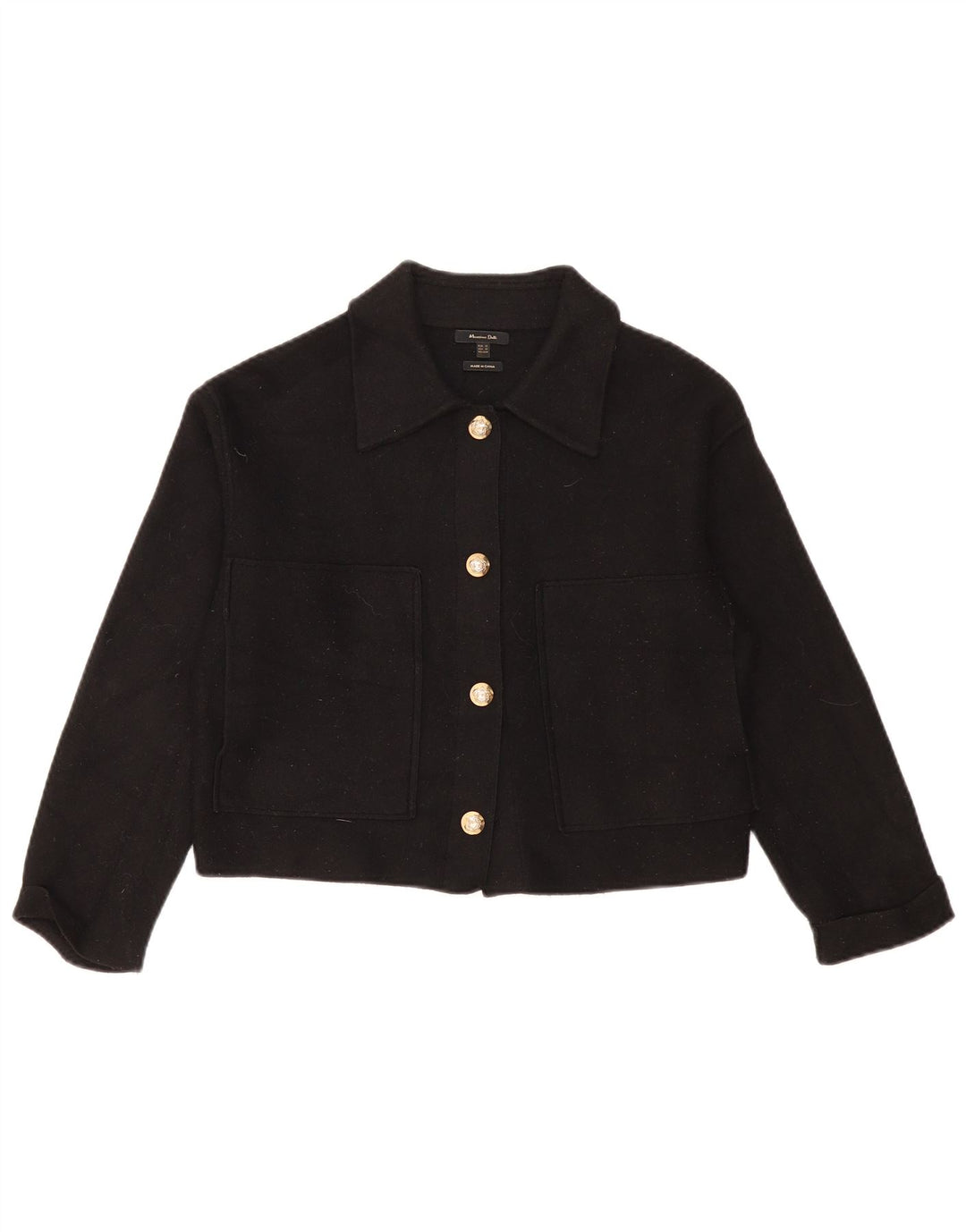 Jachetă bolero supradimensionată pentru femei Massimo Dutti UK 6 XS Negru