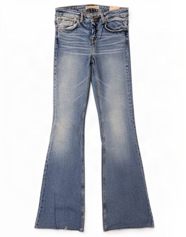 Zara femei Z1975 blugi evazați EU 36 XS W26 L34 albastru bumbac