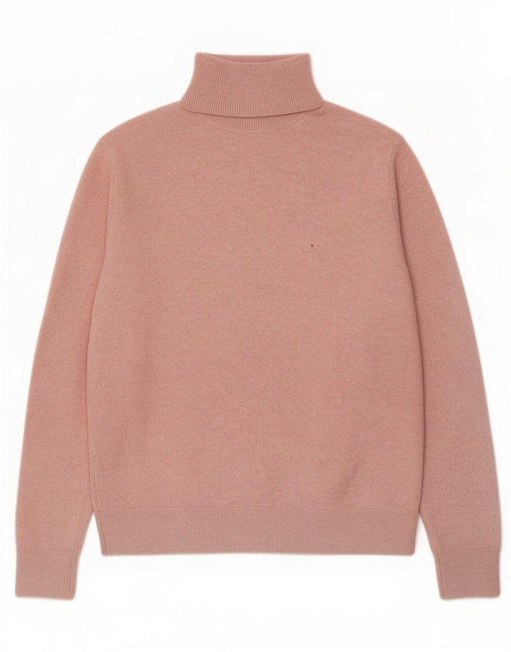 Pulover pentru femei Marks & Spencer cu gât rulat, poliester mic, roz, UK 10