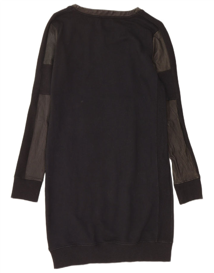 DIESEL Rochie Jumper pentru Femei UK 12 Medium Black Colorblock Bumbac