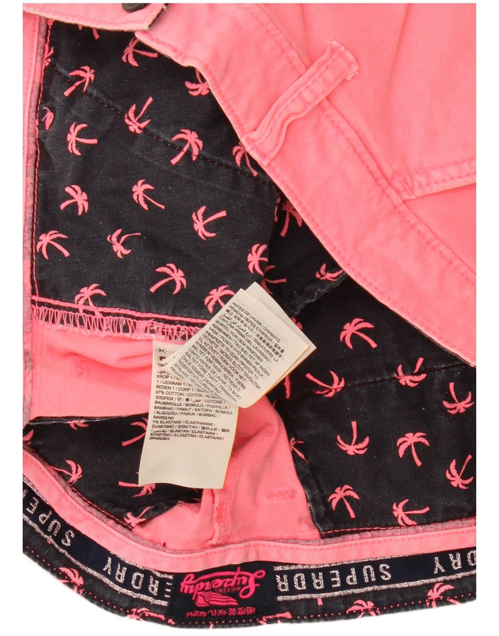 Pantaloni caldi pentru femei Superdry W34, bumbac roz mare