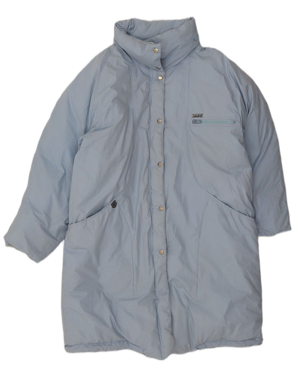 Palton căptușit supradimensionat pentru femei Vintage EU 42 Mare Albastru