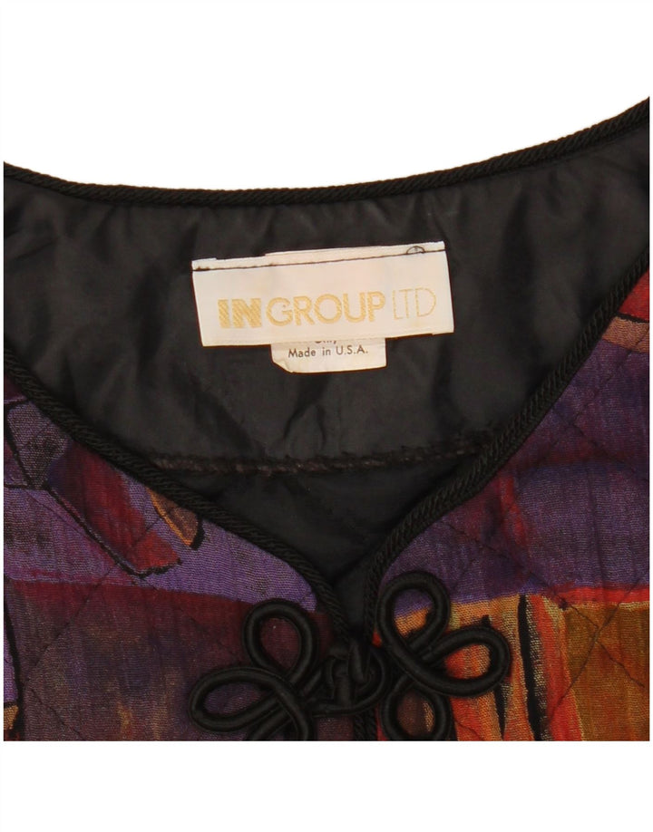 Jachetă pentru femei VINTAGE Crop Blazer US 10 Large Multicolor Geometric