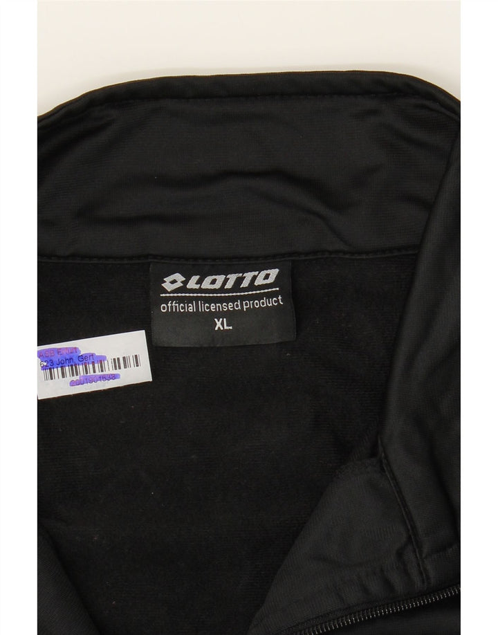 LOTTO Womens Tracksuit Top Jacket UK 18 XL Black Polyester Vintage Lotto and Second-Hand Lotto from Messina Hembry 