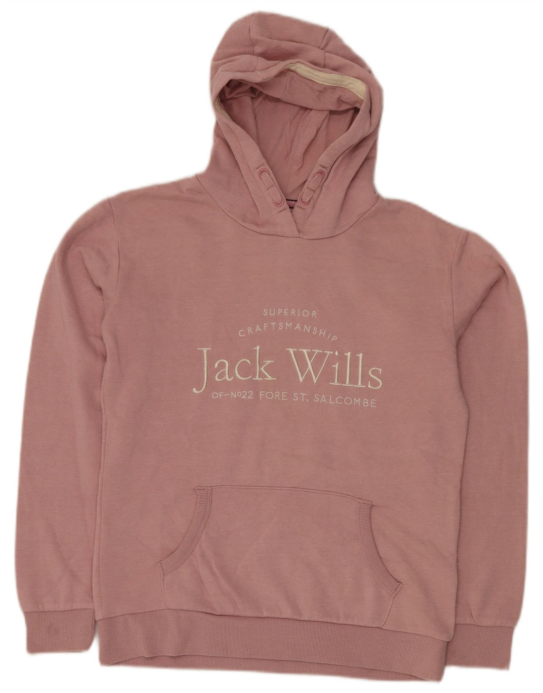 JACK WILLS Pulover cu glugă cu grafic pentru fete 14-15 ani, bumbac roz
