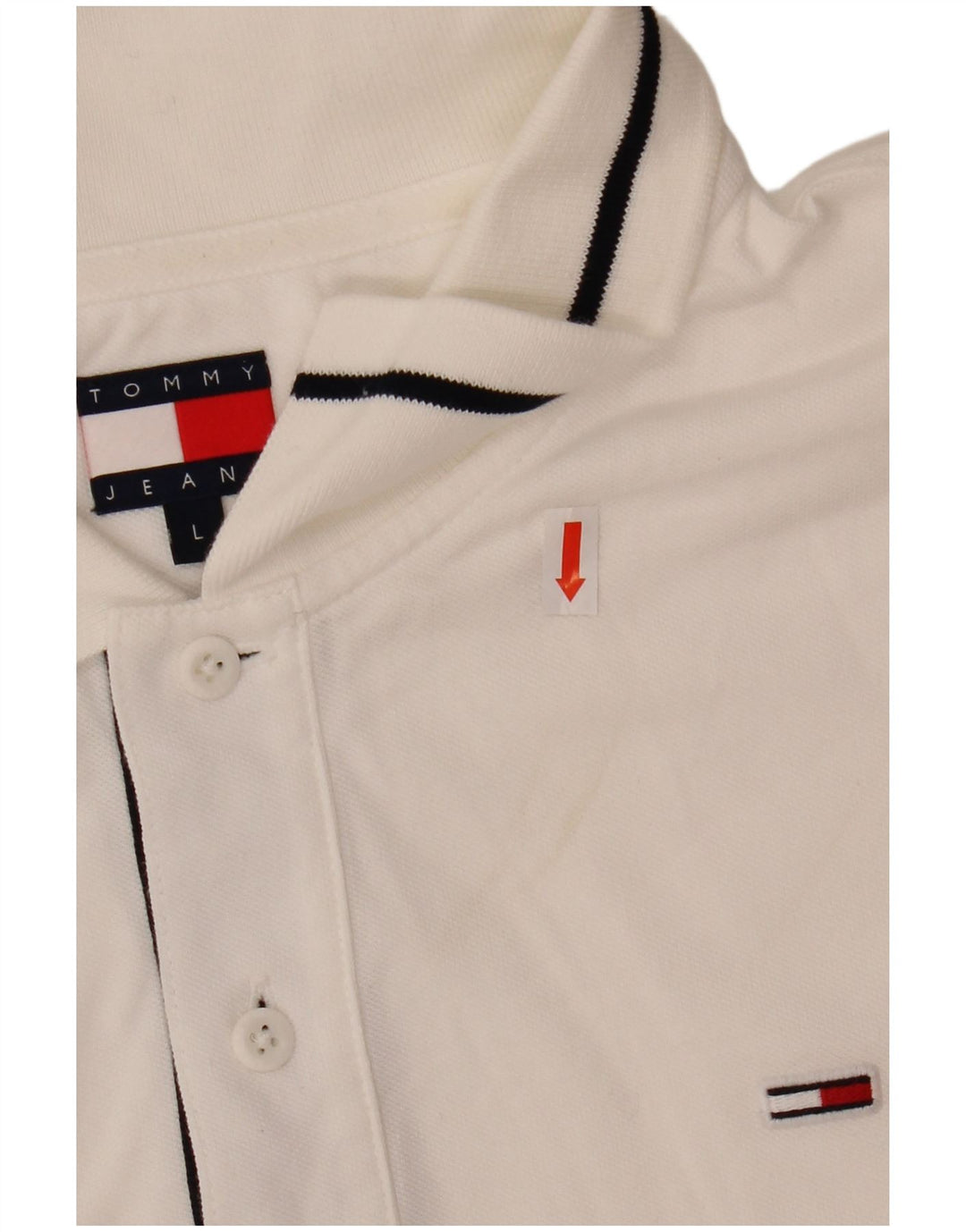 Tricou polo Tommy Hilfiger pentru bărbați, mare, alb, bumbac