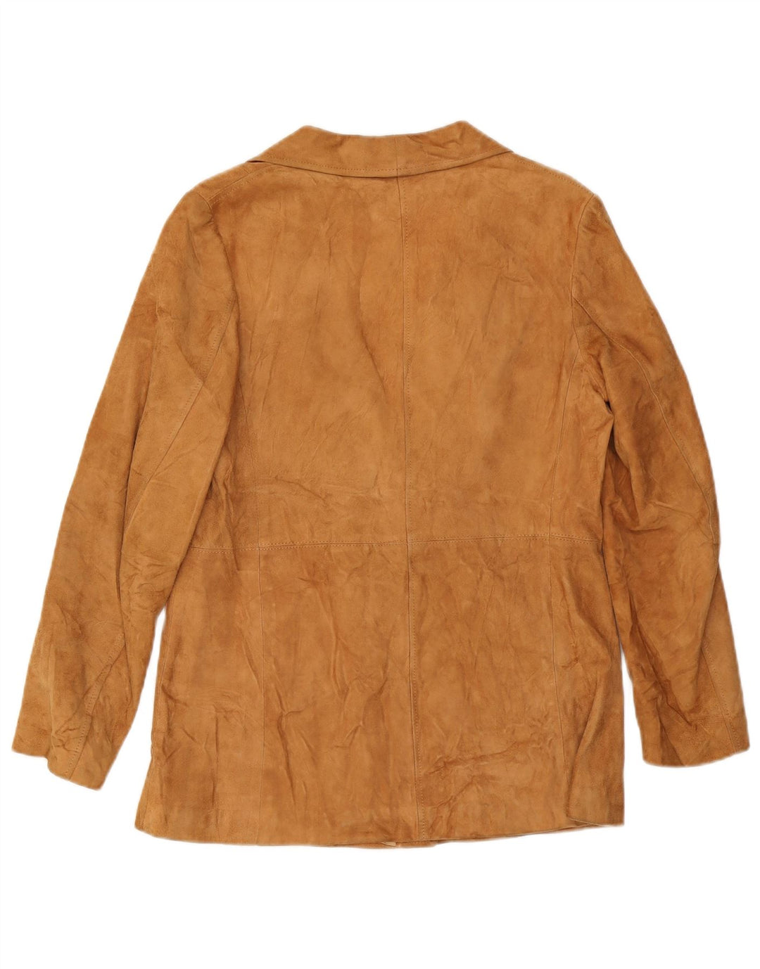 Jacheta de piele intoarsa pentru femei VINTAGE IT 46 mare, bej, piele