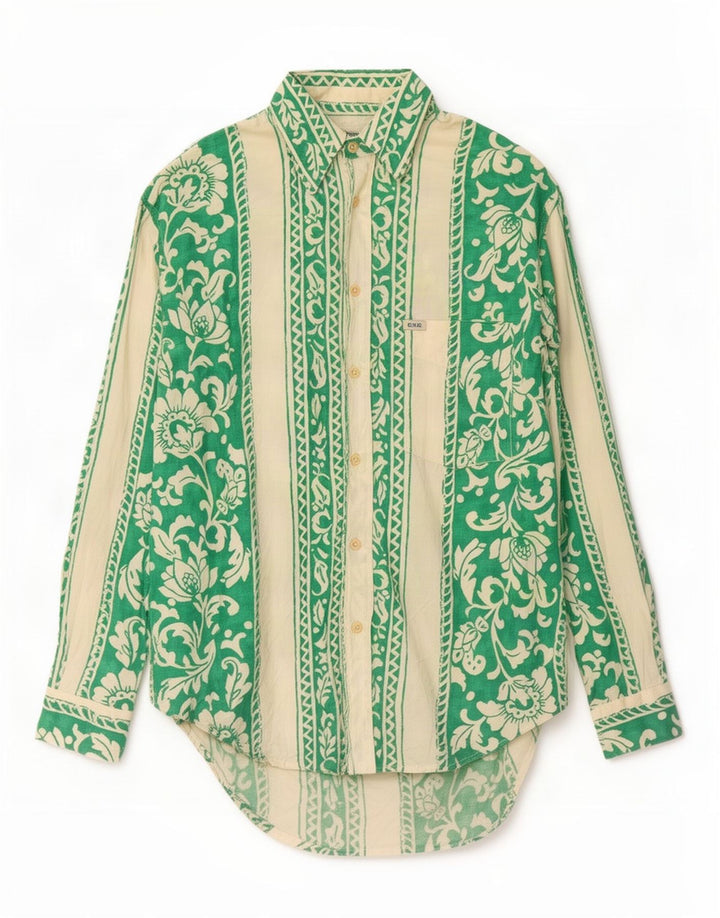 Cămașă pentru bărbați Gas Bumbac Floral Verde Mic