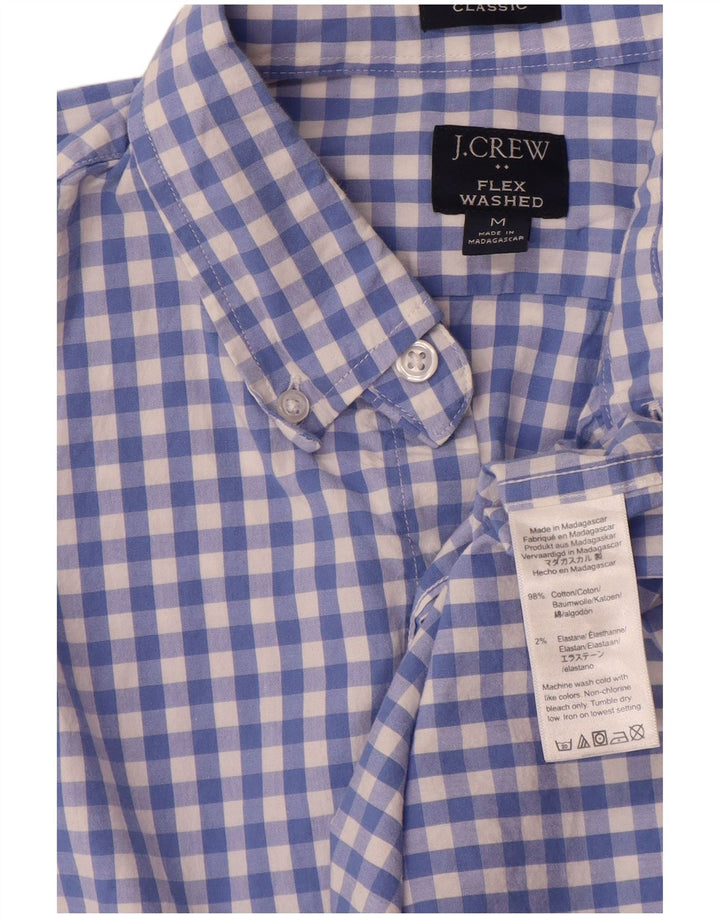 Cămașă clasică pentru bărbați J. CREW, bumbac vichy albastru mediu