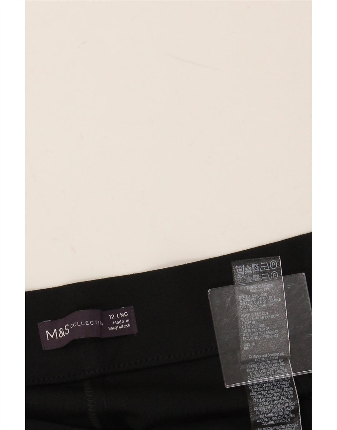 MARKS & SPENCER Pantaloni casual drepti pentru femei UK 12 Medium W30 L30 Negru