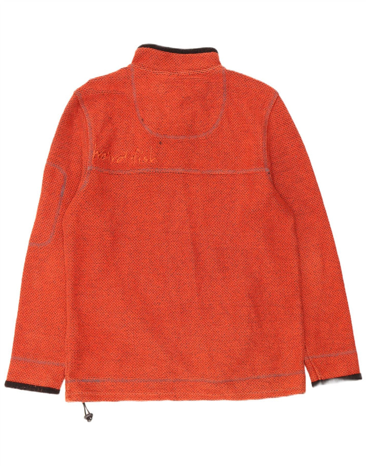 Weird Fish pentru bărbați cu grafic 1/4 Zip Pulover mare bumbac portocaliu
