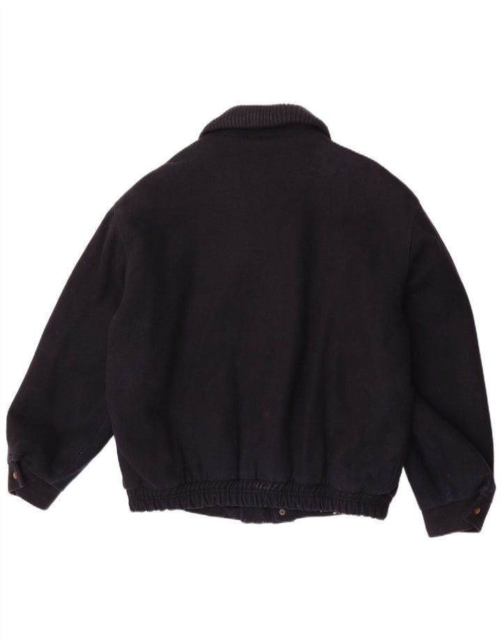 Bomber Vintage pentru bărbați UK 42 XL Lână bleumarin