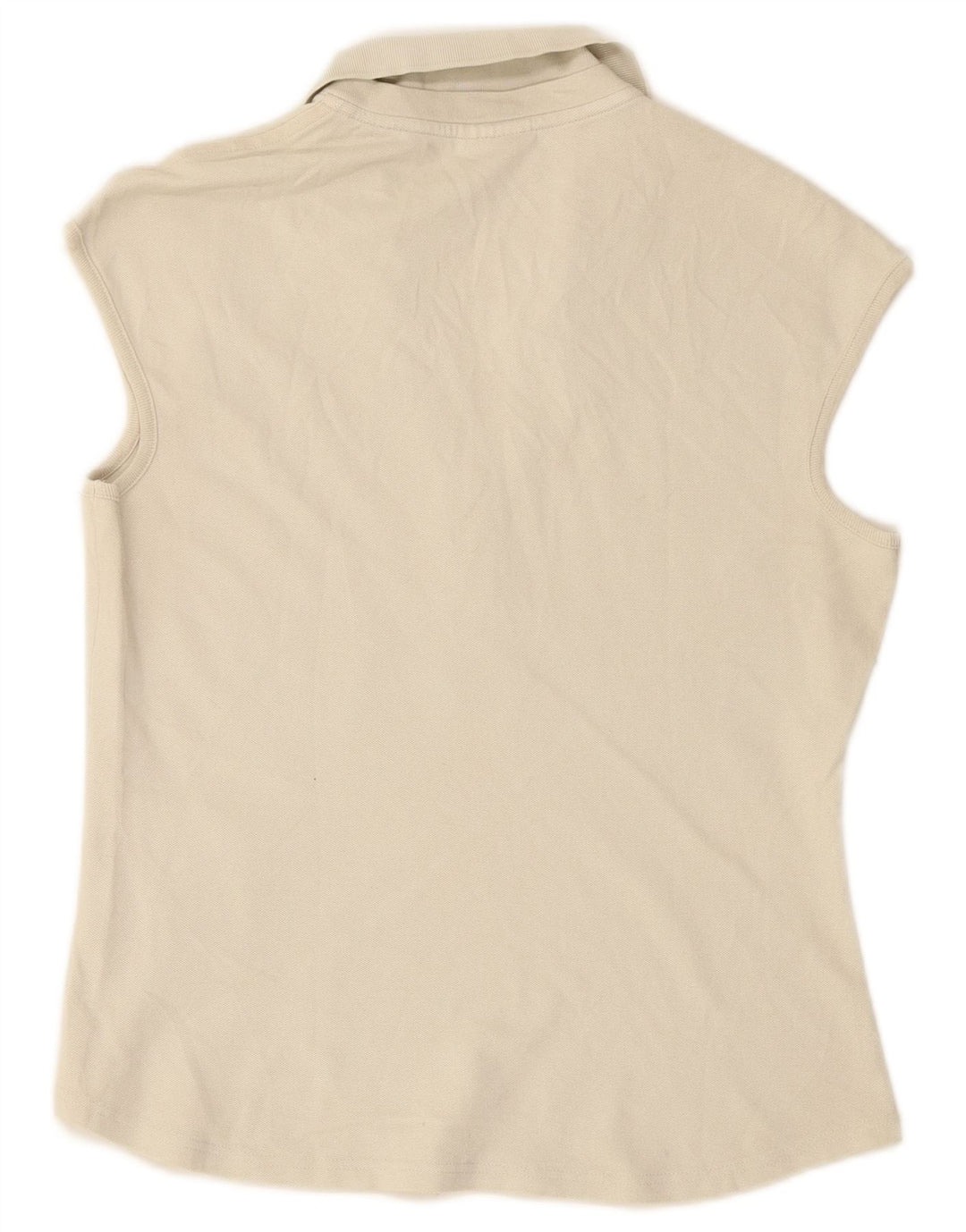 Tricou polo fără mâneci pentru femei LACOSTE Mărimea 44 Bumbac alb mare