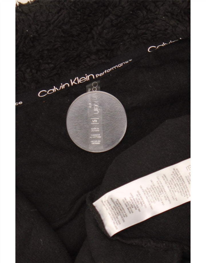 Jachetă fleece pentru femei CALVIN KLEIN UK 16 Poliester negru mare