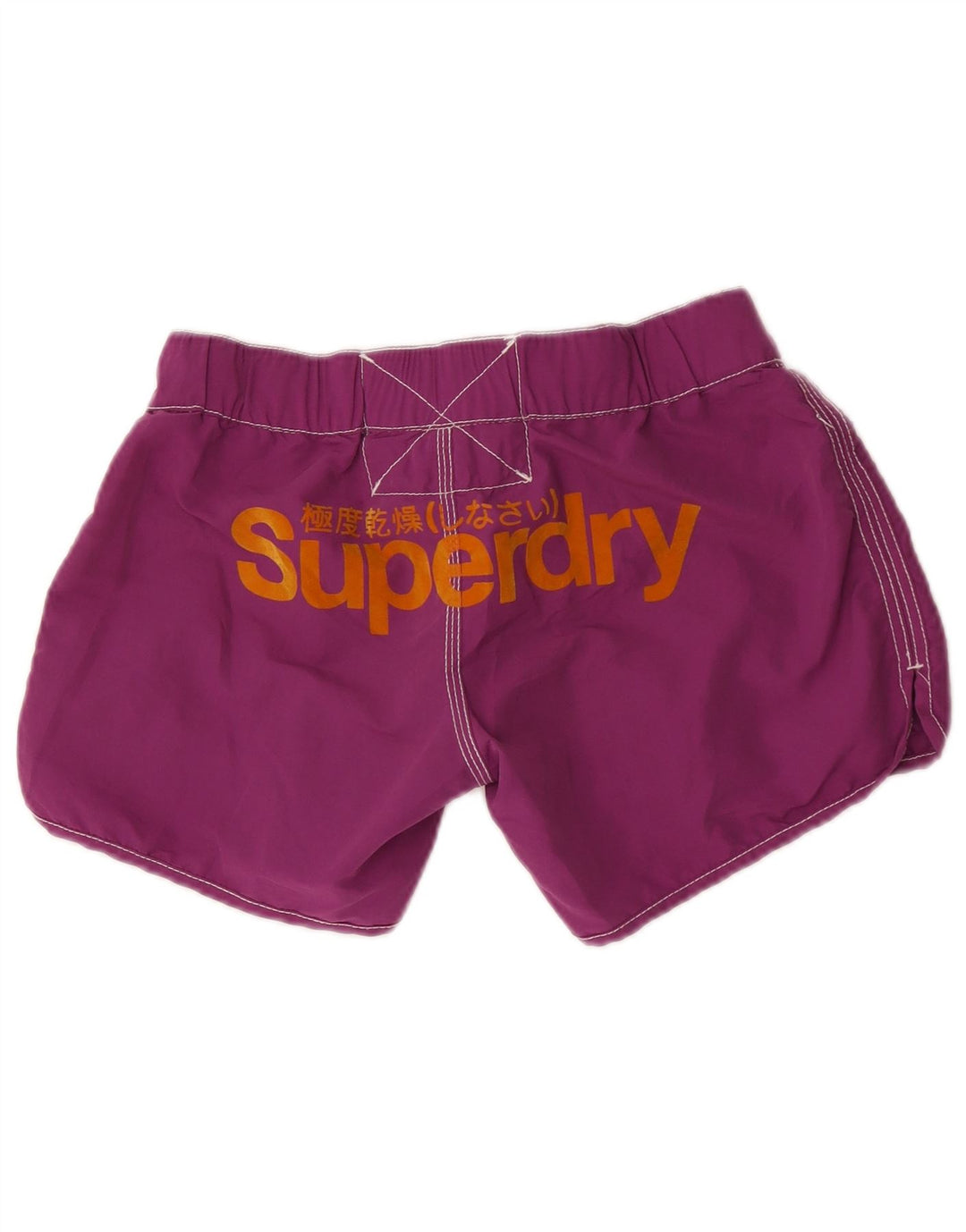 Pantaloni scurți de înot grafic Superdry pentru femei UK 12 Poliester violet mediu