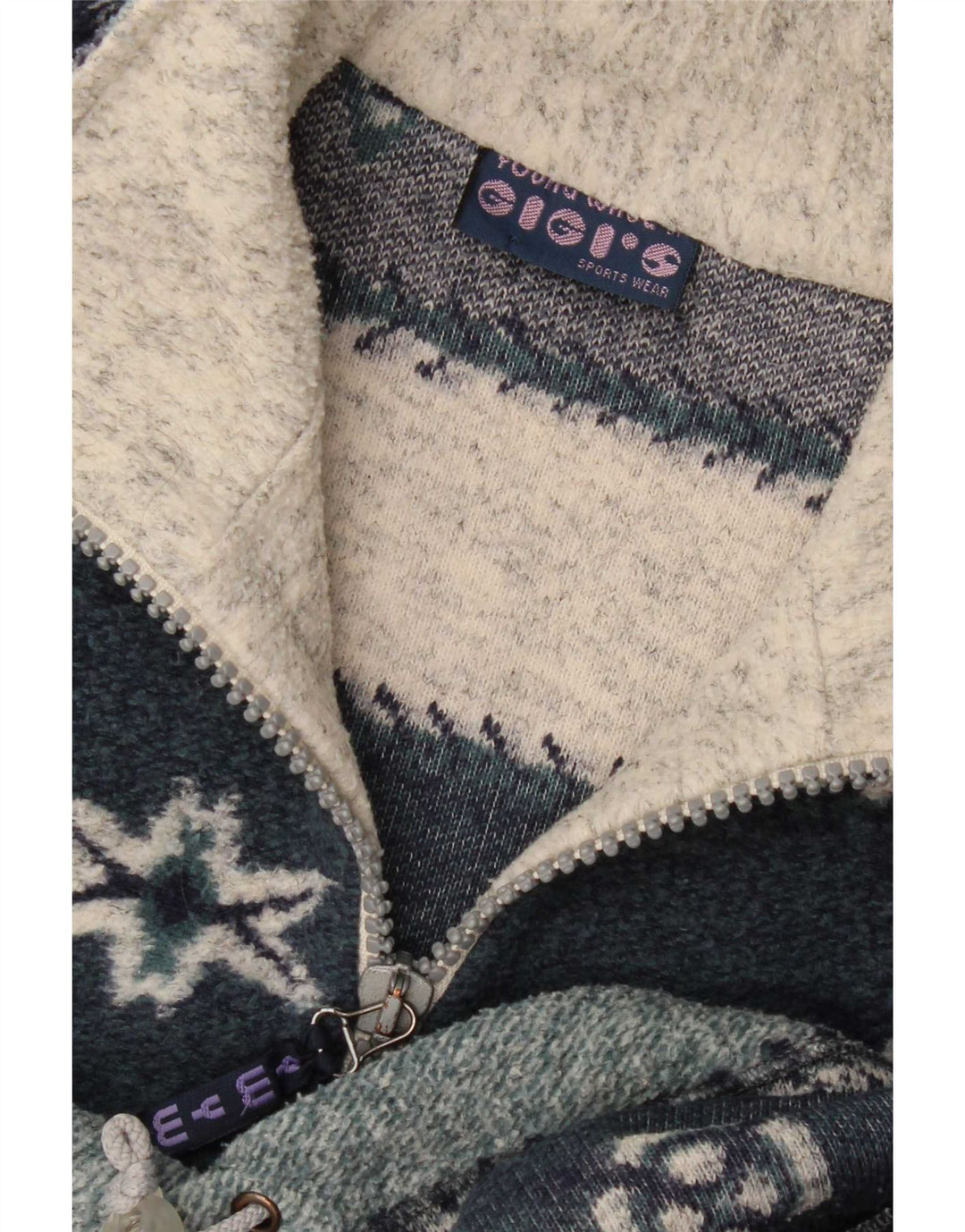 Pulover pentru bărbați Gigi, cu fermoar și gât, 2XL, multicolor, Fair Isle