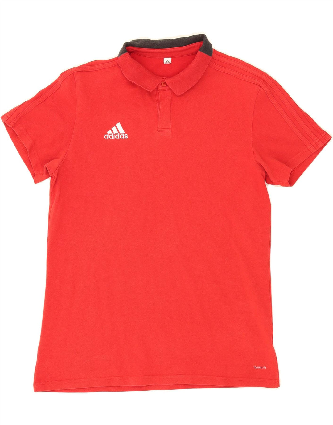 ADIDAS Mens Climalite Polo Shirt Medium Red Cotton Vintage Adidas and Second-Hand Adidas from Messina Hembry 
