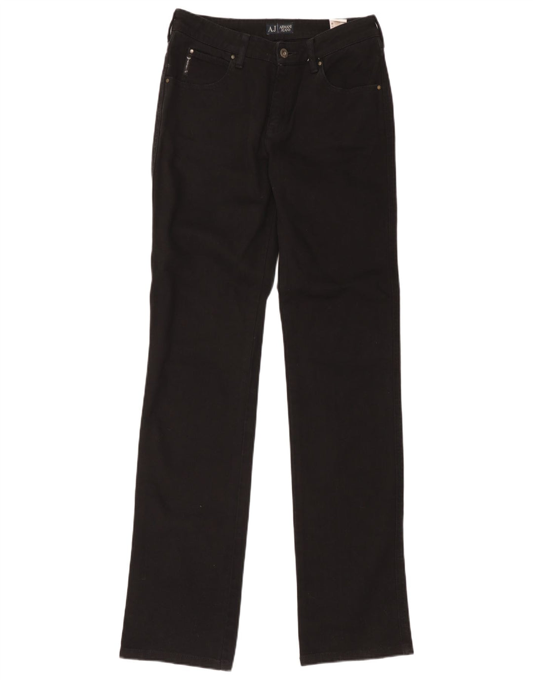 Blugi drepti pentru femei Armani W29 L33 bumbac negru