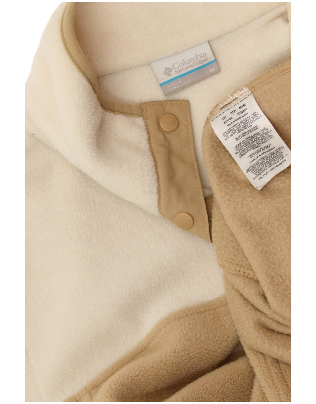 Pulover pentru femei COLUMBIA Crop Fleece UK 14 Medium White Colorblock