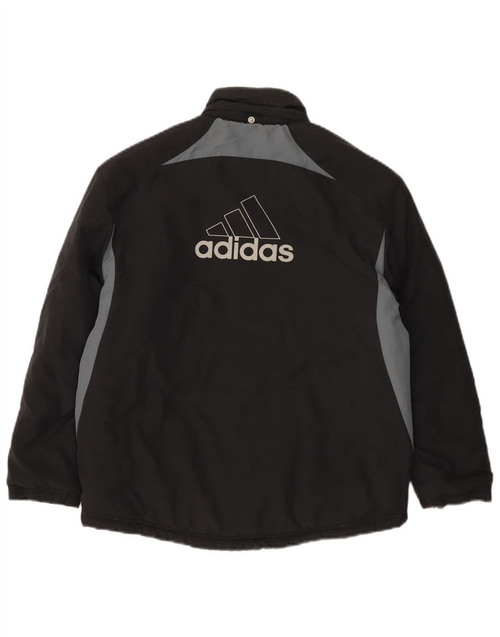 Jachetă Windbreaker cu grafică ADIDAS pentru băieți 9-10 ani, negru, color block