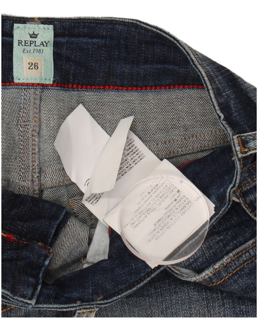 Pantaloni scurți din denim REPLAY W26 Small Blue Bumbac