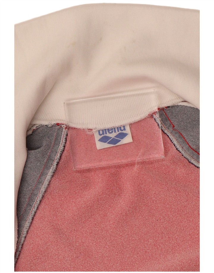 Jachetă de top pentru trening cu grafică Arena pentru bărbați, roșu mediu, poliamidă color bloc