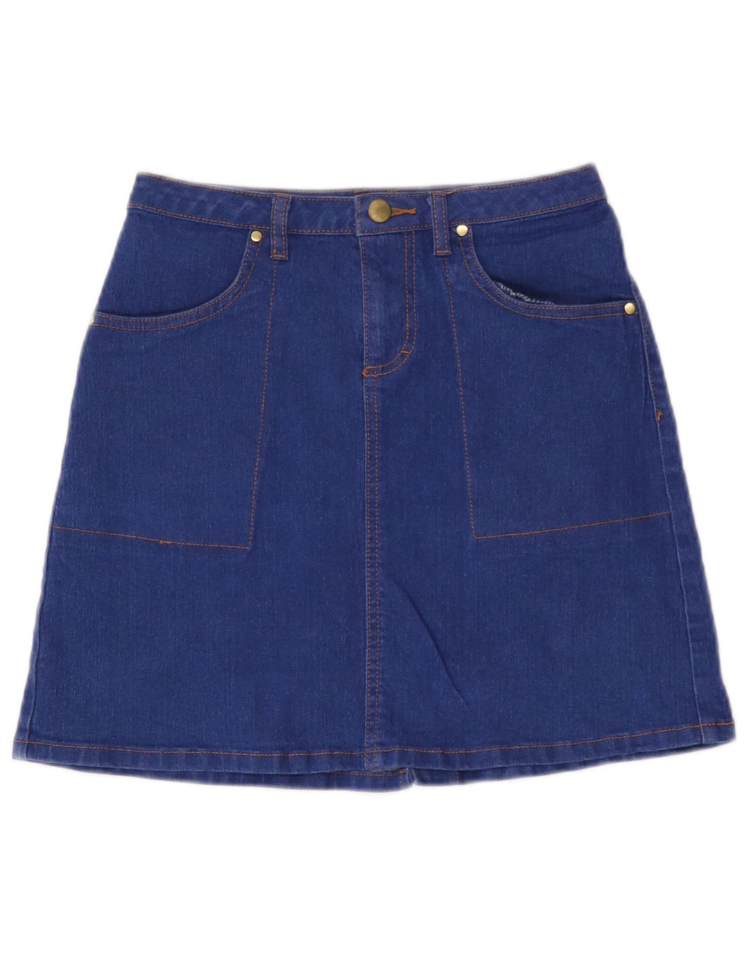 Mini fustă de blugi Topshop pentru femei UK 8 Small W26 Blue Poliester