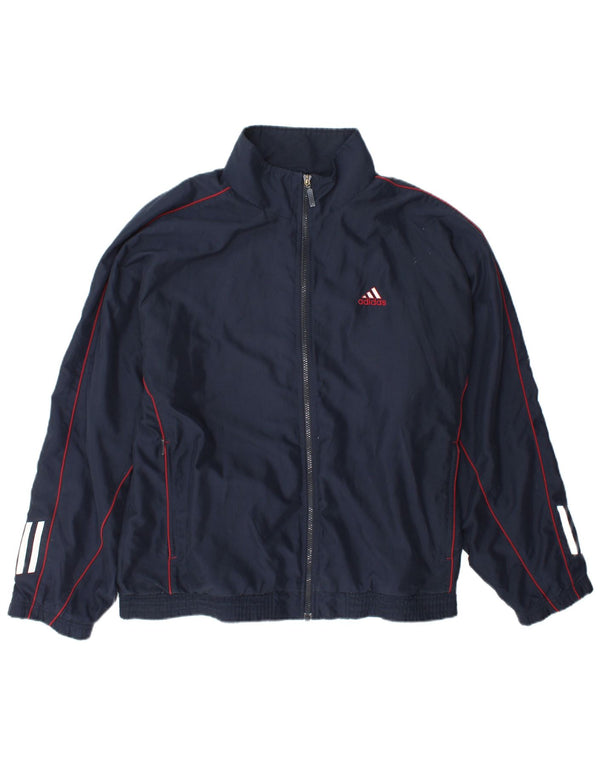 Jachetă de trening pentru bărbați Adidas UK 42/44 Poliester mare, albastru bleumarin