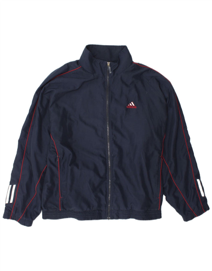 Jachetă de trening pentru bărbați Adidas UK 42/44 Poliester mare, albastru bleumarin