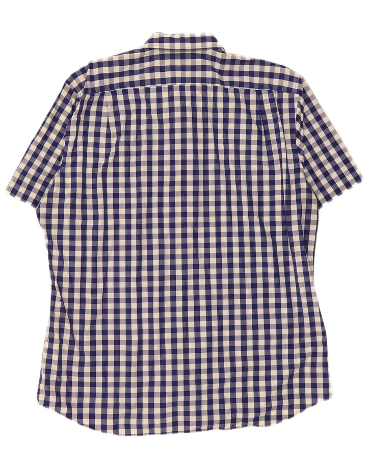 Cămașă pentru bărbați Tommy Hilfiger Mărimea 45 18 2XL Vichy albastru bleumarin