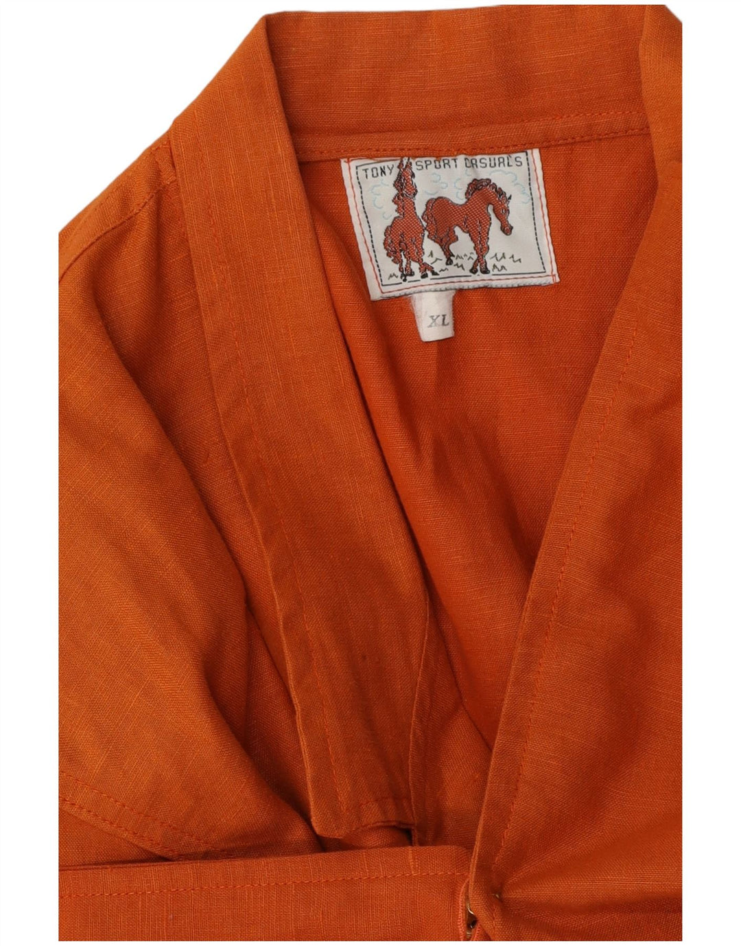 Jachetă vintage pentru femei cu 1 nasture, UK 18 XL portocaliu