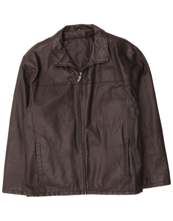 Jachetă de piele pentru bărbați Angelo Litrico UK 42 XL Negru