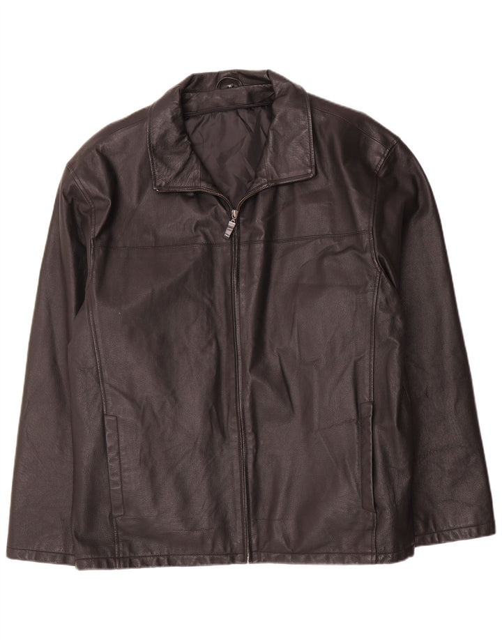 Jachetă de piele pentru bărbați Angelo Litrico UK 42 XL Negru