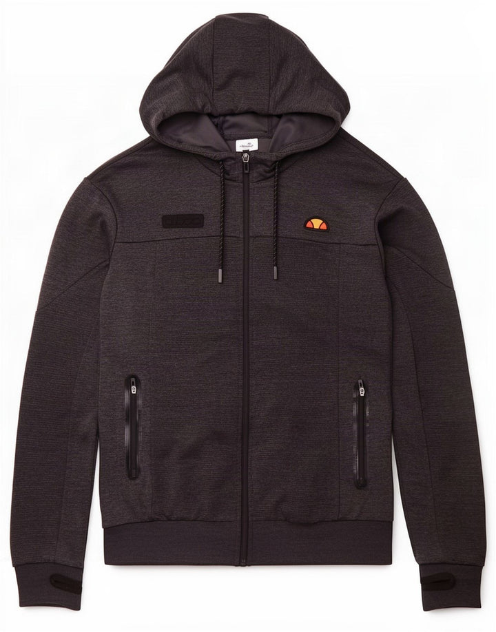 Pulover cu glugă cu fermoar pentru bărbați Ellesse XS poliester gri