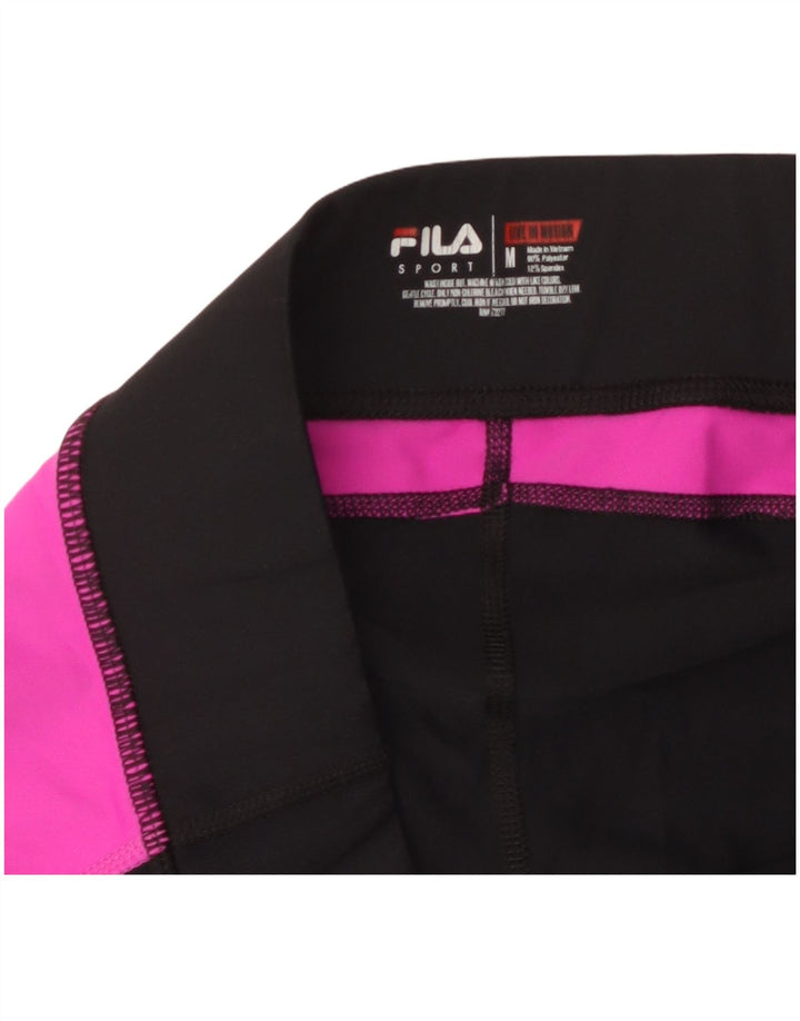 Leggings Capri Fila pentru femei UK 14 Medium Black Colorblock Poliester