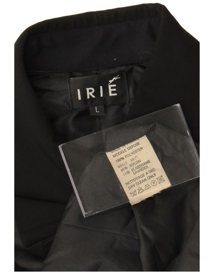 Jachetă vintage pentru femei, cu 6 nasturi, din poliester negru, UK 14