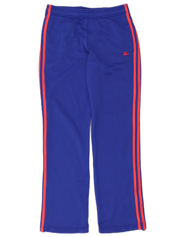 Adidas Womens Climalite Tracksuit Trousers UK 8/10 Small Blue Polyester
