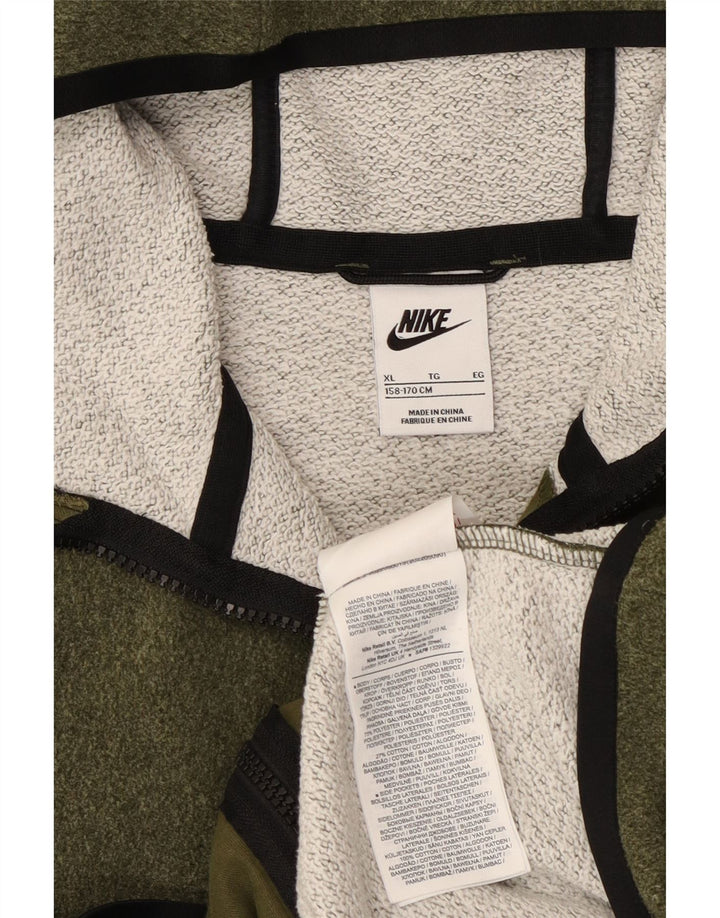Pulover Nike pentru băieți, cu fermoar, 13-14 ani XL Kaki Poliester