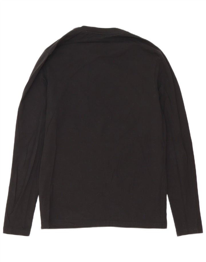 Top pentru bărbați Hugo Boss cu mânecă lungă, mic, negru, bumbac