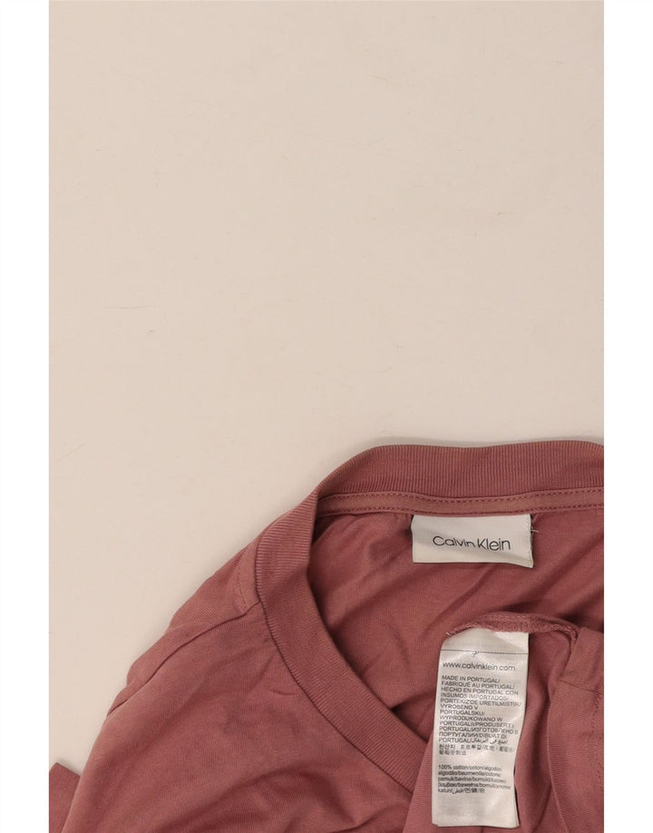 CALVIN KLEIN Tricou cu grafic pentru femei Top UK 18 XL Bumbac roz