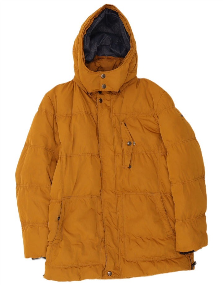 Jachetă căptușită cu glugă pentru bărbați Hugo Boss UK 40 Large Yellow