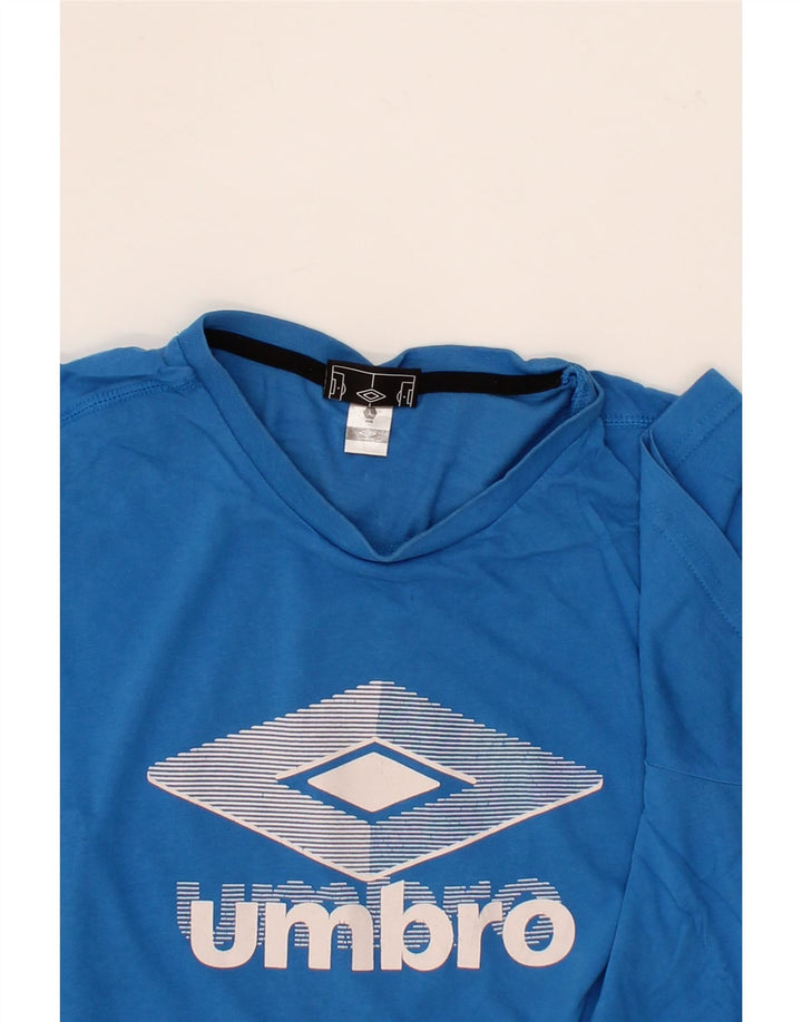 UMBRO Mens Graphic T-Shirt Top Large Blue Cotton Vintage Umbro and Second-Hand Umbro from Messina Hembry 