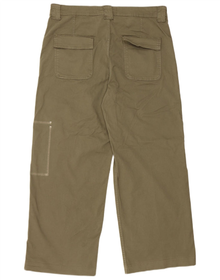 FAT FACE Pantaloni cargo pentru femei cu picioare largi UK 16 Large W36 L29 Kaki Bumbac