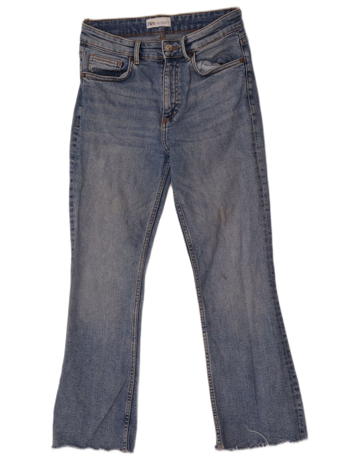 Blugi Zara Femei Bootcut EU 38 Mici W28 L26 Bumbac Albastru