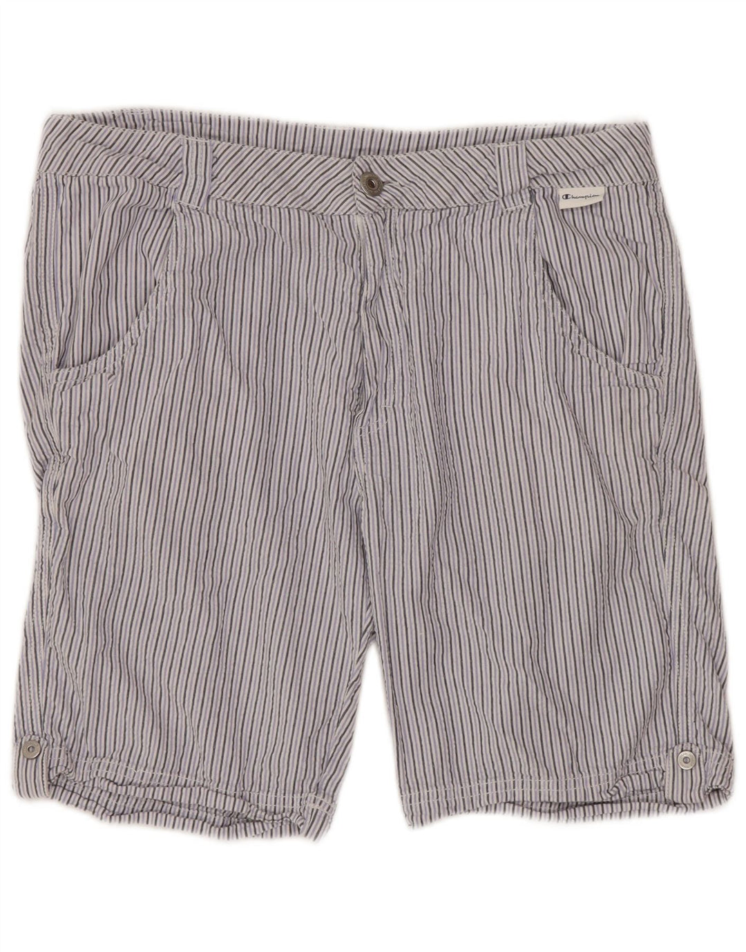 Pantaloni scurti chino pentru femei CHAMPION Small W27 Purple Pinstripe