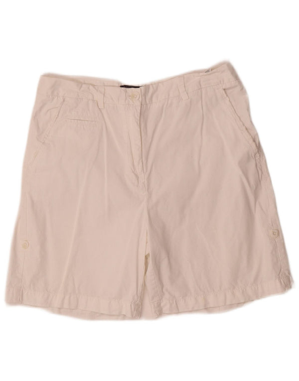 Marks & Spencer Womens Chino Shorts UK 12 Medium W30 Off White Cotton